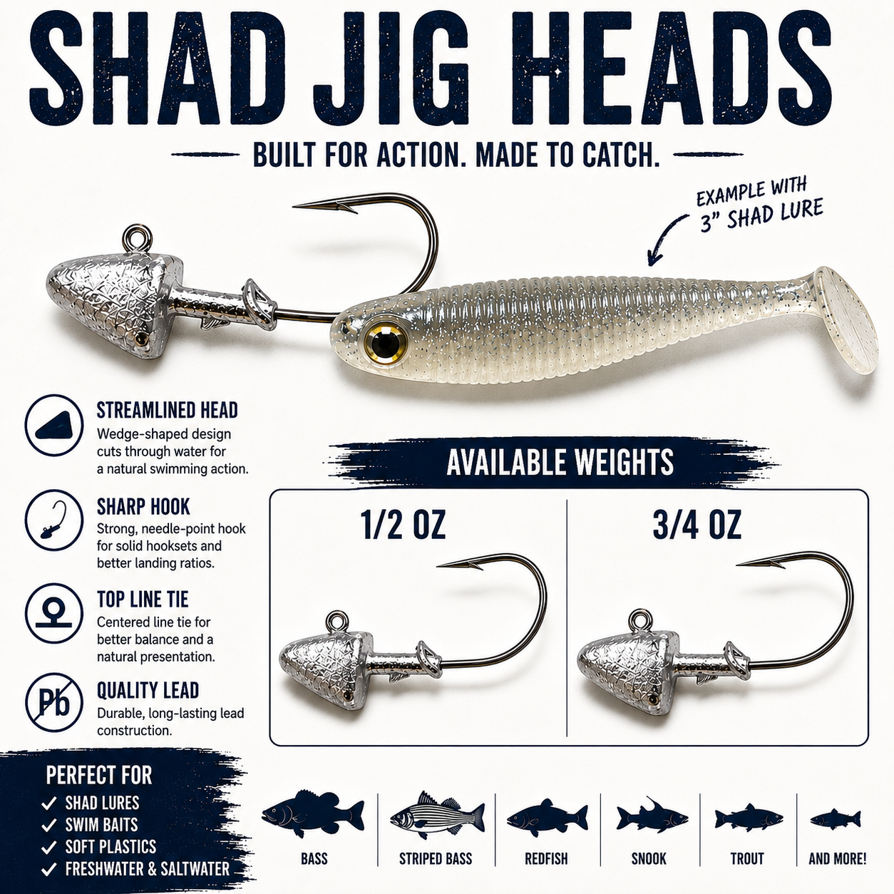 Shad Jig Heads Pack